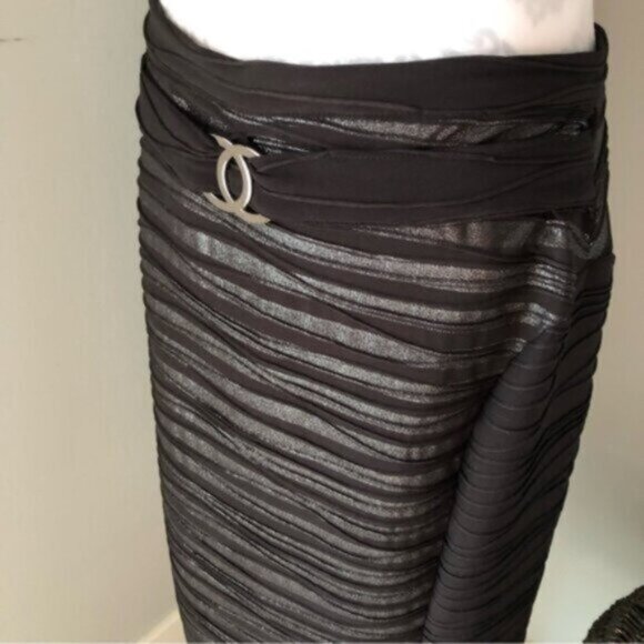 Michael Tyler Black metallic Pencil skirt Women’s Sz small - Picture 3 of 10